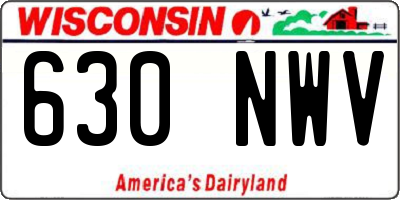 WI license plate 630NWV