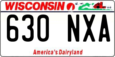 WI license plate 630NXA