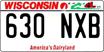 WI license plate 630NXB
