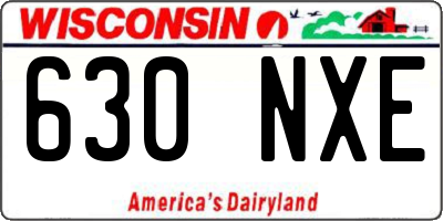 WI license plate 630NXE