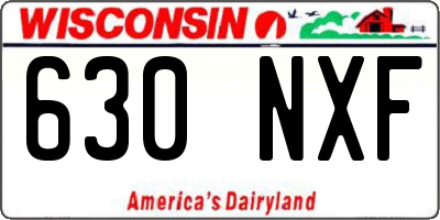 WI license plate 630NXF