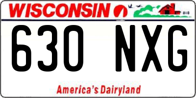 WI license plate 630NXG