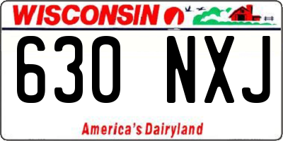 WI license plate 630NXJ