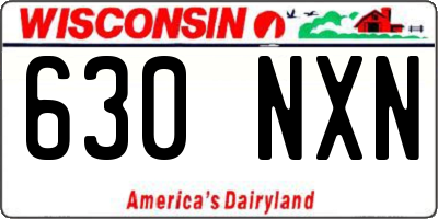 WI license plate 630NXN