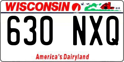 WI license plate 630NXQ