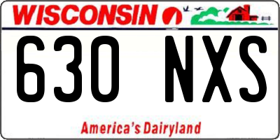 WI license plate 630NXS