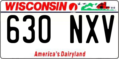 WI license plate 630NXV