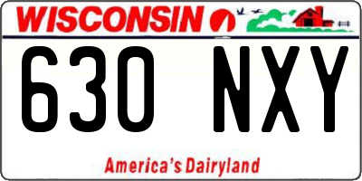 WI license plate 630NXY