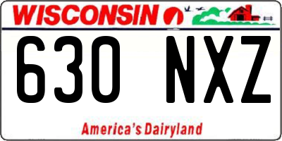 WI license plate 630NXZ