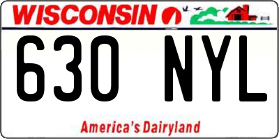WI license plate 630NYL