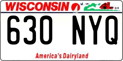 WI license plate 630NYQ