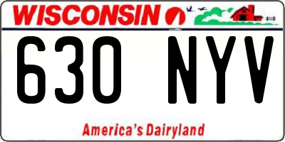 WI license plate 630NYV