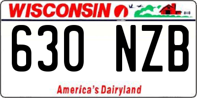 WI license plate 630NZB