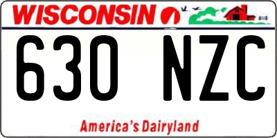 WI license plate 630NZC