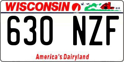 WI license plate 630NZF