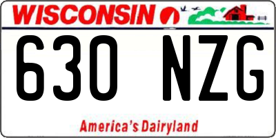 WI license plate 630NZG