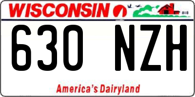 WI license plate 630NZH