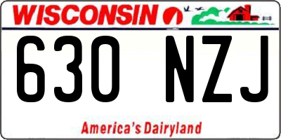 WI license plate 630NZJ