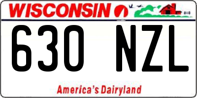 WI license plate 630NZL