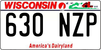 WI license plate 630NZP