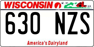 WI license plate 630NZS