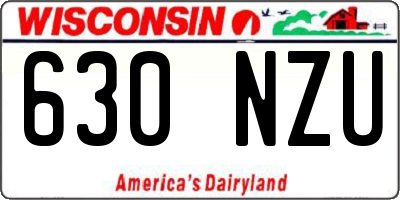 WI license plate 630NZU