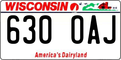 WI license plate 630OAJ