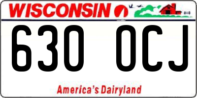 WI license plate 630OCJ