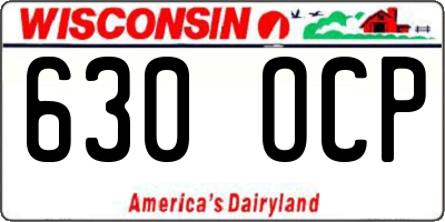 WI license plate 630OCP
