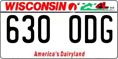 WI license plate 630ODG