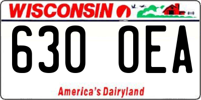 WI license plate 630OEA