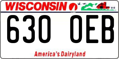 WI license plate 630OEB
