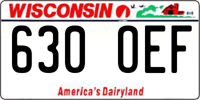 WI license plate 630OEF