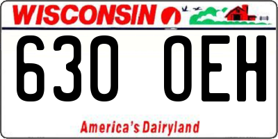 WI license plate 630OEH