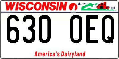 WI license plate 630OEQ