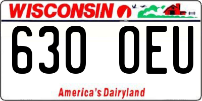 WI license plate 630OEU