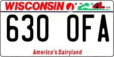 WI license plate 630OFA