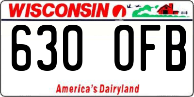 WI license plate 630OFB