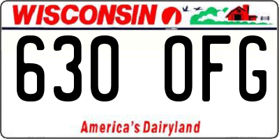 WI license plate 630OFG