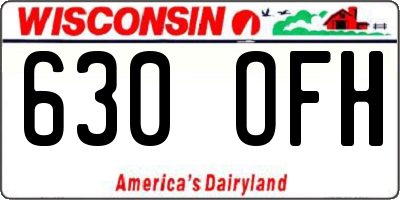 WI license plate 630OFH