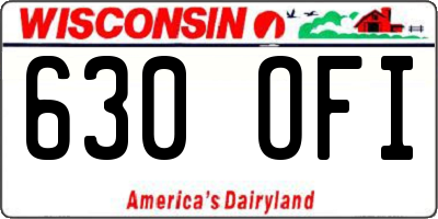 WI license plate 630OFI