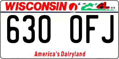 WI license plate 630OFJ