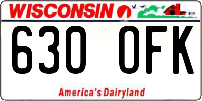 WI license plate 630OFK
