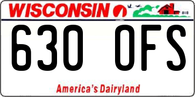WI license plate 630OFS