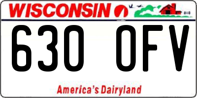 WI license plate 630OFV