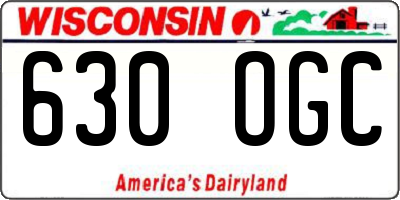WI license plate 630OGC