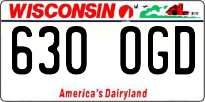 WI license plate 630OGD