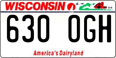 WI license plate 630OGH