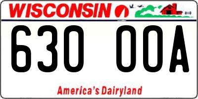 WI license plate 630OOA