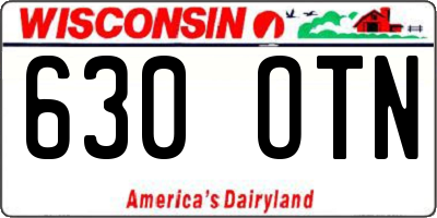 WI license plate 630OTN